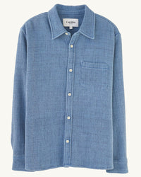 Waffle LS Shirt in Indigo