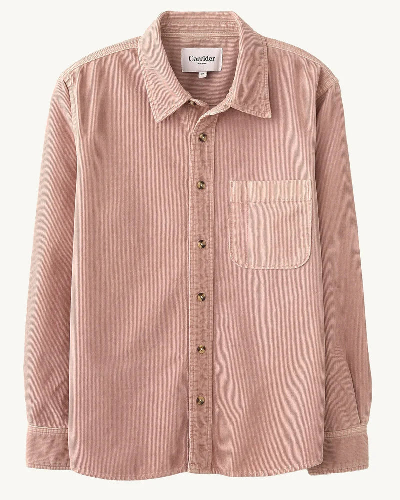 Cord LS Shirt in Pink