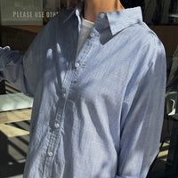Light Weight Owen Shirt in Blue Pinstripe
