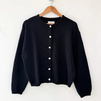 Cotton Leila Cardigan in Black