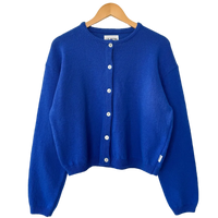 Cotton Leila Cardigan in Cobalt