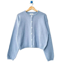Cotton Leila Cardigan in Cornflower