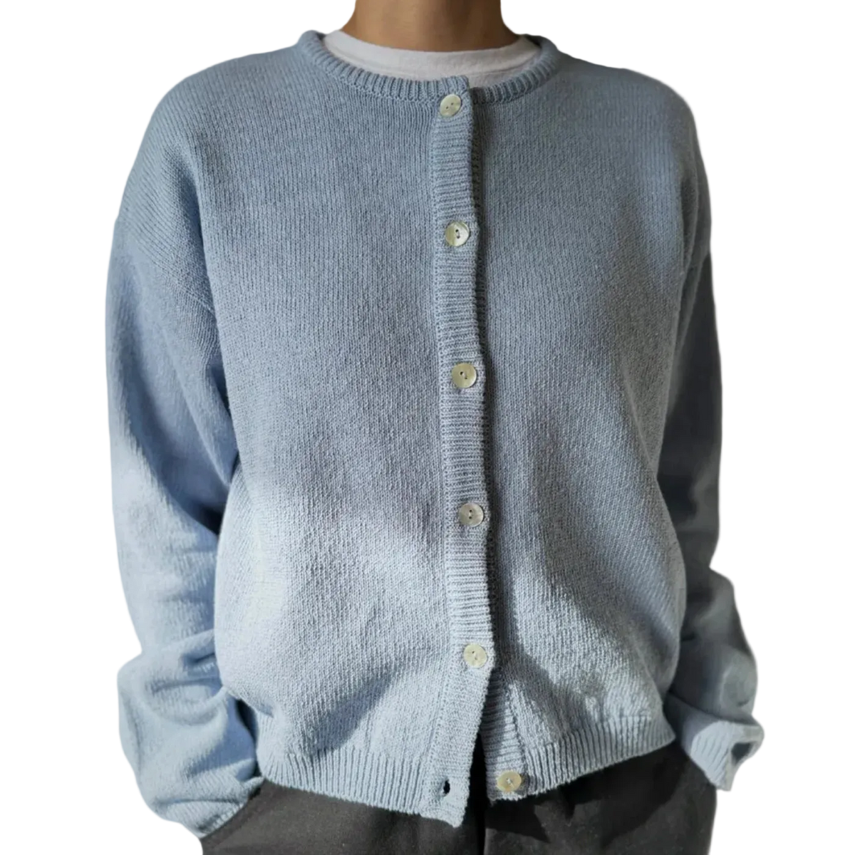 Cotton Leila Cardigan in Cornflower