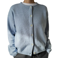 Cotton Leila Cardigan in Cornflower
