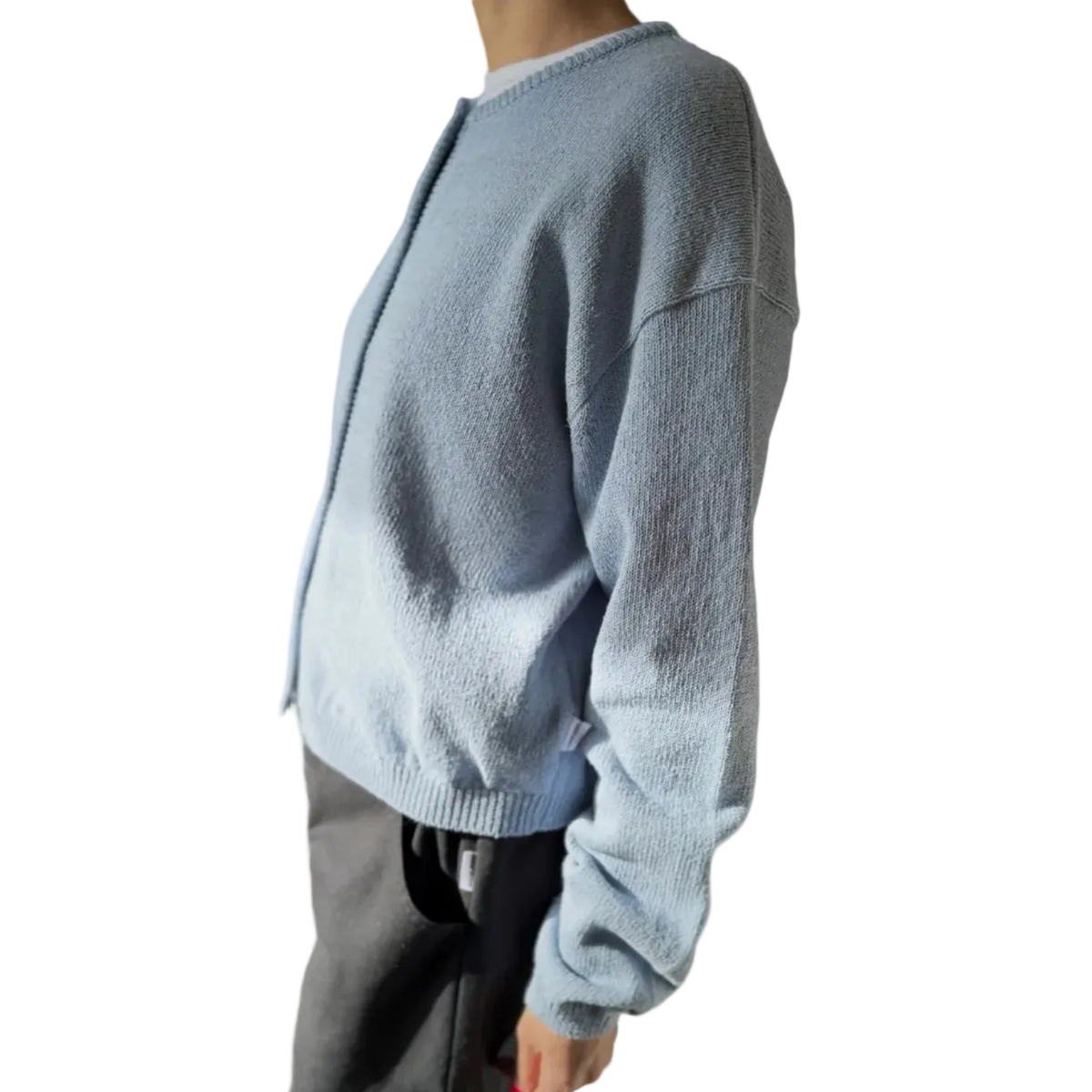 Cotton Leila Cardigan in Cornflower