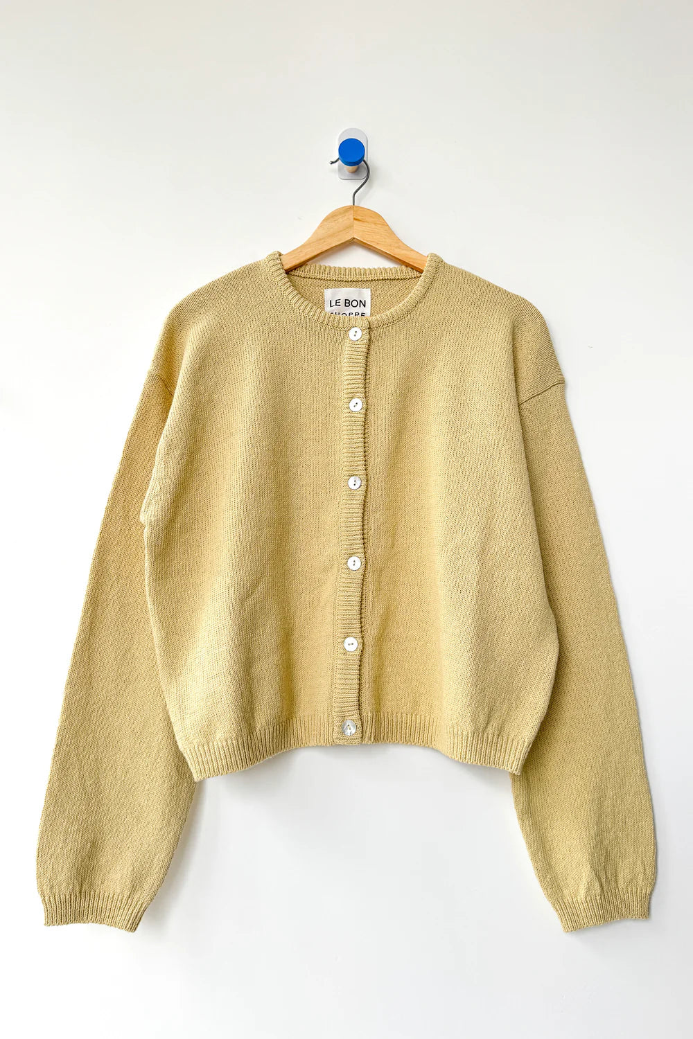 Cotton Leila Cardigan in Custard