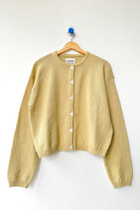 Cotton Leila Cardigan in Custard