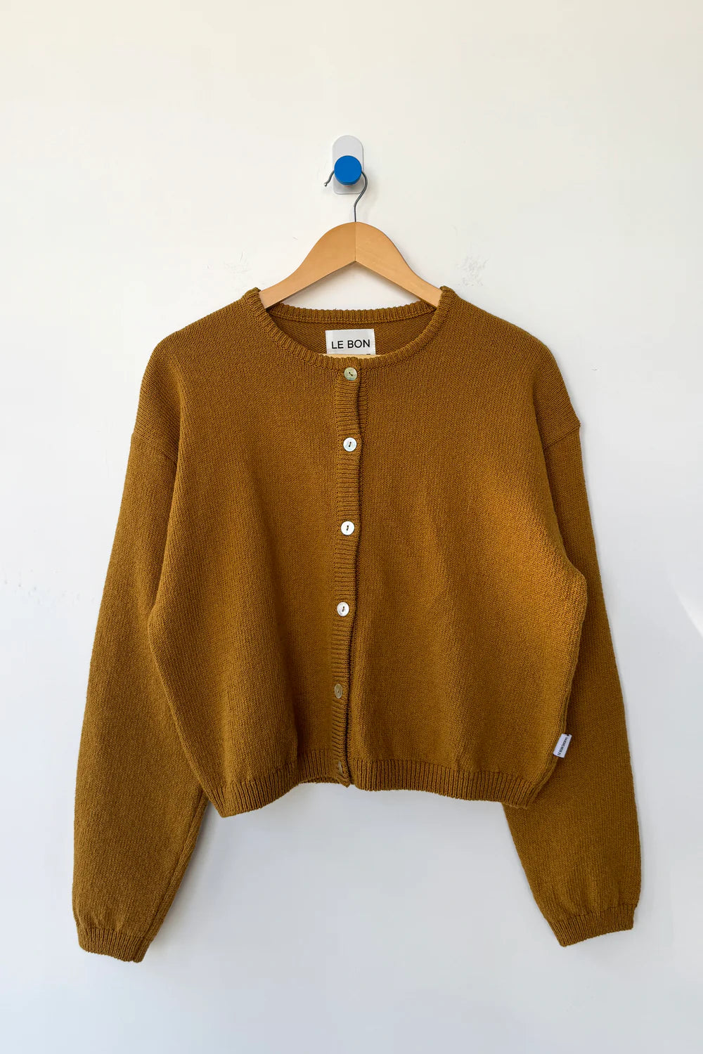 Cotton Leila Cardigan in Dijon