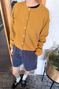 Cotton Leila Cardigan in Dijon