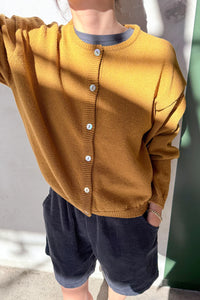 Cotton Leila Cardigan in Dijon