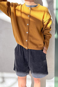 Cotton Leila Cardigan in Dijon