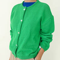 Cotton Leila Cardigan in Spring Green