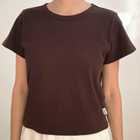 Little Boy Tee in Dark Cacao