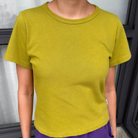 Little Boy Tee in Golden Olive