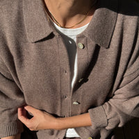 Lou Cashmere Cardigan in Frappe