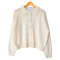 Lou Cashmere Cardigan in Oatmeal