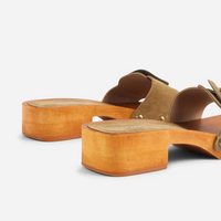 Mar Suede Clog in Khaki