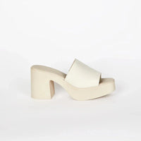 Mary Platform Heel in Cream