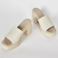 Mary Platform Heel in Cream