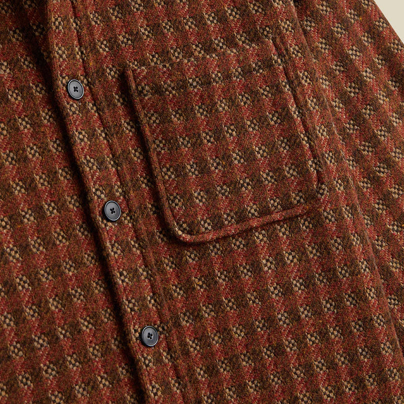 Merino Tweed Shirt in Brown