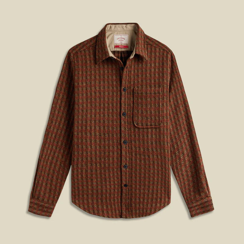 Merino Tweed Shirt in Brown