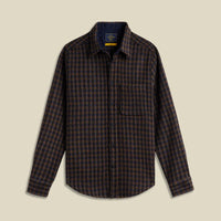 Merino Tweed Shirt in Navy