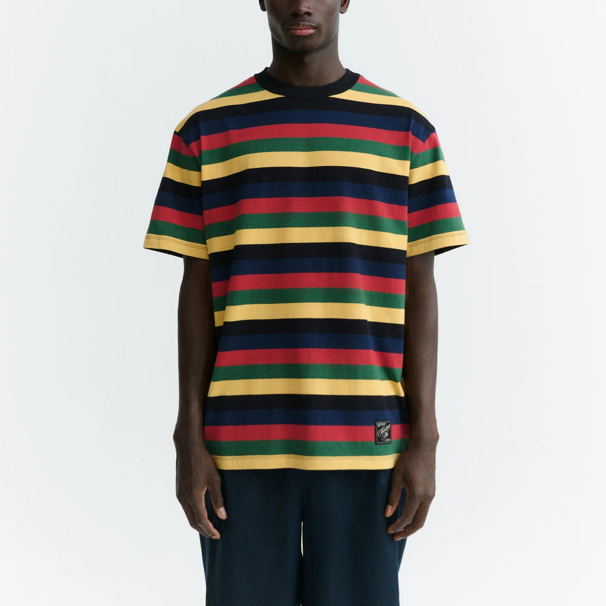 Aaron R Multicolour Stripe Tee