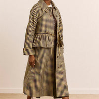 Myrtle Trench in Navy Gingham