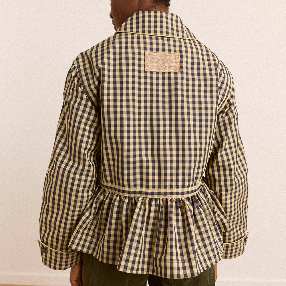 Myrtle Trench in Navy Gingham