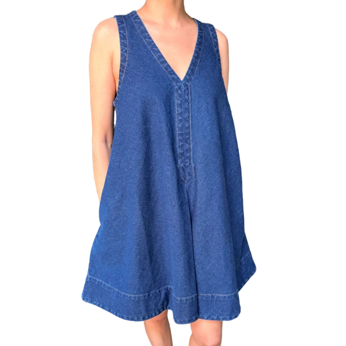 Mable Dress in Dark Denim