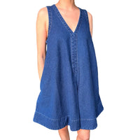 Mable Dress in Dark Denim