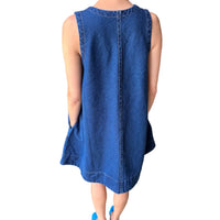 Mable Dress in Dark Denim