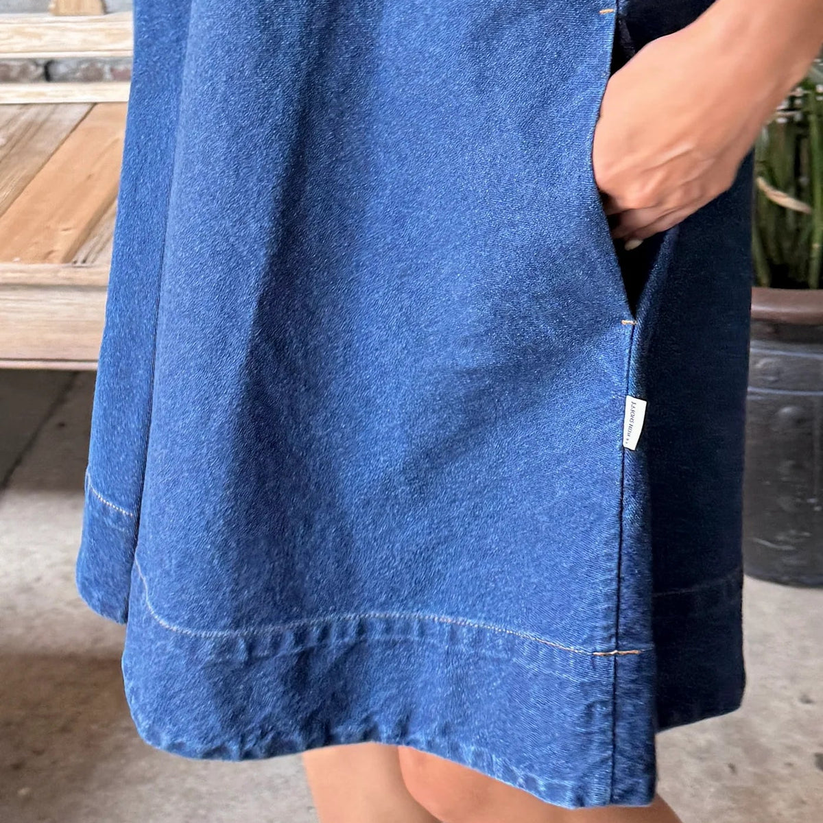 Mable Dress in Dark Denim