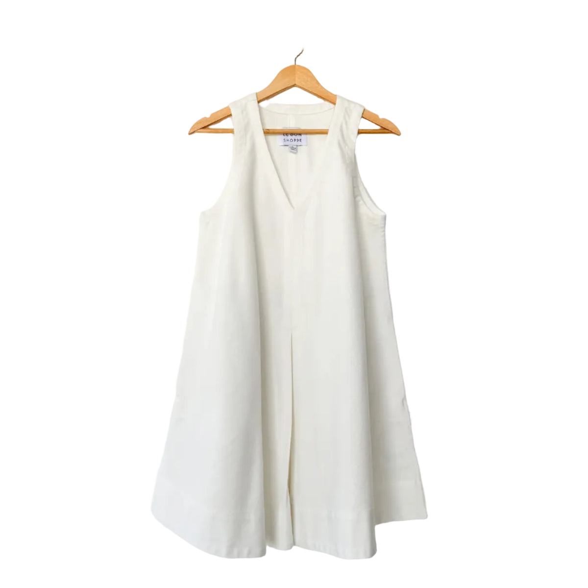 Mable Dress in White Denim