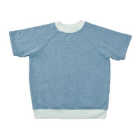 Heathered Magnuson Short Sleeve Raglan in Blue Heaven