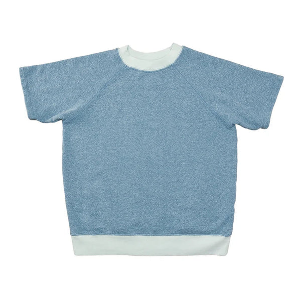 Heathered Magnuson Short Sleeve Raglan in Blue Heaven