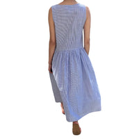 Marianne Dress in Blue Stripe