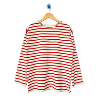 Marseille Top in Red Stripe/Cream