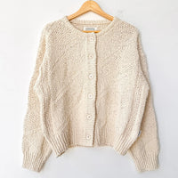 Mason Cotton Cardigan in Naturel