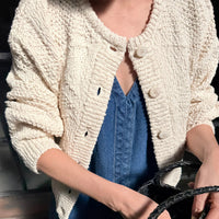 Mason Cotton Cardigan in Naturel