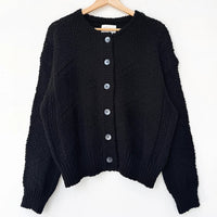 Mason Cotton Cardigan in Black
