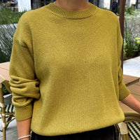 Milo Cotton Sweater in Golden Olive