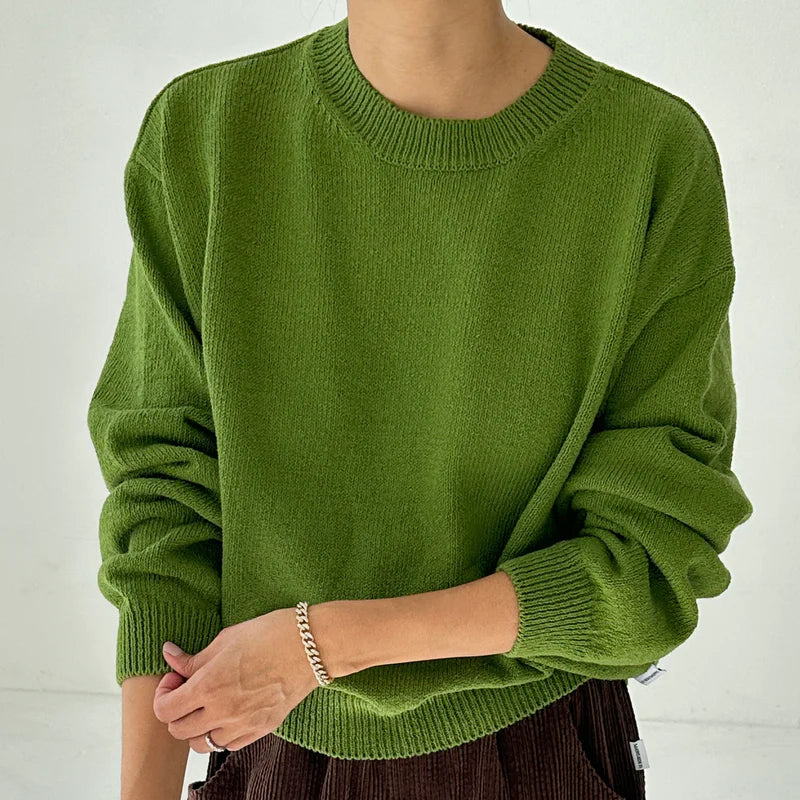 Milo Cotton Sweater in Avocado