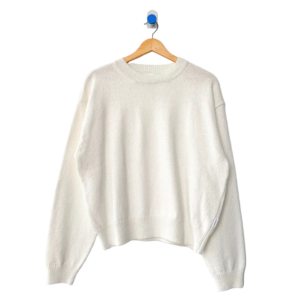 Milo Cotton Sweater in Clean White