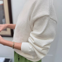 Milo Cotton Sweater in Clean White