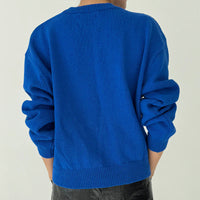 Milo Cotton Sweater in Cobalt