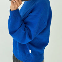 Milo Cotton Sweater in Cobalt
