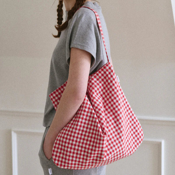 Happy Carry Bag in Red Gingham
