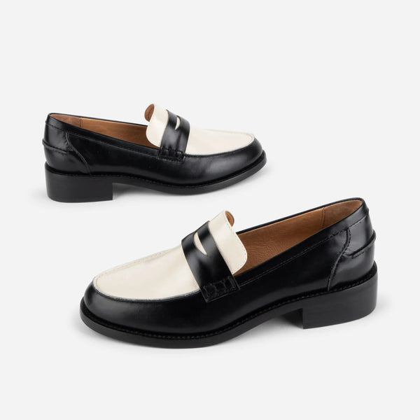 Next Door Loafer in Black/White