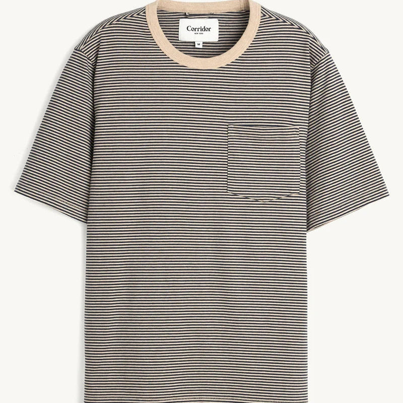 Stripe Tee in Navy